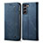 Custodia Portafoglio In stoffa con Supporto per Samsung Galaxy S21 5G Blu