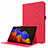 Custodia Portafoglio In stoffa con Supporto per Samsung Galaxy Tab S7 4G 11 SM-T875 Rosso