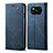 Custodia Portafoglio In stoffa con Supporto per Xiaomi Poco X3 Blu