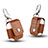 Custodia Portatile con Moschettone per AirPods Custodia di Ricarica A01 Marrone