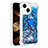 Custodia Silicone Cover Morbida Bling-Bling con Anello Supporto S01 per Apple iPhone 14 Plus Blu