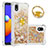 Custodia Silicone Cover Morbida Bling-Bling con Anello Supporto S01 per Samsung Galaxy A01 Core