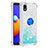 Custodia Silicone Cover Morbida Bling-Bling con Anello Supporto S01 per Samsung Galaxy A01 Core Cielo Blu