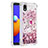 Custodia Silicone Cover Morbida Bling-Bling con Anello Supporto S01 per Samsung Galaxy A01 Core Rosso