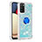 Custodia Silicone Cover Morbida Bling-Bling con Anello Supporto S01 per Samsung Galaxy A03s