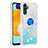 Custodia Silicone Cover Morbida Bling-Bling con Anello Supporto S01 per Samsung Galaxy A04s Ciano