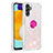 Custodia Silicone Cover Morbida Bling-Bling con Anello Supporto S01 per Samsung Galaxy A04s Rosa