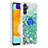 Custodia Silicone Cover Morbida Bling-Bling con Anello Supporto S01 per Samsung Galaxy A04s Verde