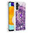 Custodia Silicone Cover Morbida Bling-Bling con Anello Supporto S01 per Samsung Galaxy A04s Viola