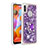 Custodia Silicone Cover Morbida Bling-Bling con Anello Supporto S01 per Samsung Galaxy A11 Viola