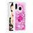 Custodia Silicone Cover Morbida Bling-Bling con Anello Supporto S01 per Samsung Galaxy A20e Rosa Caldo