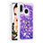 Custodia Silicone Cover Morbida Bling-Bling con Anello Supporto S01 per Samsung Galaxy A20e Viola