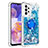 Custodia Silicone Cover Morbida Bling-Bling con Anello Supporto S01 per Samsung Galaxy A23 5G