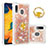 Custodia Silicone Cover Morbida Bling-Bling con Anello Supporto S01 per Samsung Galaxy A30