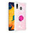 Custodia Silicone Cover Morbida Bling-Bling con Anello Supporto S01 per Samsung Galaxy A30