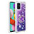 Custodia Silicone Cover Morbida Bling-Bling con Anello Supporto S01 per Samsung Galaxy A51 5G Viola