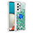 Custodia Silicone Cover Morbida Bling-Bling con Anello Supporto S01 per Samsung Galaxy A53 5G Verde