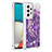 Custodia Silicone Cover Morbida Bling-Bling con Anello Supporto S01 per Samsung Galaxy A53 5G Viola