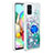 Custodia Silicone Cover Morbida Bling-Bling con Anello Supporto S01 per Samsung Galaxy A71 5G