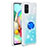 Custodia Silicone Cover Morbida Bling-Bling con Anello Supporto S01 per Samsung Galaxy A71 5G Cielo Blu