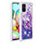 Custodia Silicone Cover Morbida Bling-Bling con Anello Supporto S01 per Samsung Galaxy A71 5G Viola