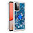 Custodia Silicone Cover Morbida Bling-Bling con Anello Supporto S01 per Samsung Galaxy A72 5G