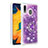 Custodia Silicone Cover Morbida Bling-Bling con Anello Supporto S01 per Samsung Galaxy M10S Viola