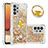 Custodia Silicone Cover Morbida Bling-Bling con Anello Supporto S01 per Samsung Galaxy M32 5G