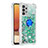 Custodia Silicone Cover Morbida Bling-Bling con Anello Supporto S01 per Samsung Galaxy M32 5G