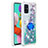 Custodia Silicone Cover Morbida Bling-Bling con Anello Supporto S01 per Samsung Galaxy M40S