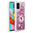 Custodia Silicone Cover Morbida Bling-Bling con Anello Supporto S01 per Samsung Galaxy M40S