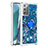 Custodia Silicone Cover Morbida Bling-Bling con Anello Supporto S01 per Samsung Galaxy Note 20 5G Blu