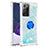 Custodia Silicone Cover Morbida Bling-Bling con Anello Supporto S01 per Samsung Galaxy Note 20 Ultra 5G