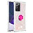Custodia Silicone Cover Morbida Bling-Bling con Anello Supporto S01 per Samsung Galaxy Note 20 Ultra 5G Rosa