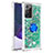Custodia Silicone Cover Morbida Bling-Bling con Anello Supporto S01 per Samsung Galaxy Note 20 Ultra 5G Verde