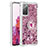 Custodia Silicone Cover Morbida Bling-Bling con Anello Supporto S01 per Samsung Galaxy S20 Lite 5G Rosso