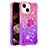 Custodia Silicone Cover Morbida Bling-Bling con Anello Supporto S02 per Apple iPhone 13