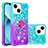 Custodia Silicone Cover Morbida Bling-Bling con Anello Supporto S02 per Apple iPhone 14