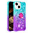 Custodia Silicone Cover Morbida Bling-Bling con Anello Supporto S02 per Apple iPhone 14 Plus