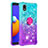 Custodia Silicone Cover Morbida Bling-Bling con Anello Supporto S02 per Samsung Galaxy A01 Core