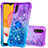 Custodia Silicone Cover Morbida Bling-Bling con Anello Supporto S02 per Samsung Galaxy A01 SM-A015