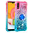 Custodia Silicone Cover Morbida Bling-Bling con Anello Supporto S02 per Samsung Galaxy A01 SM-A015