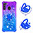 Custodia Silicone Cover Morbida Bling-Bling con Anello Supporto S02 per Samsung Galaxy A21
