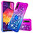 Custodia Silicone Cover Morbida Bling-Bling con Anello Supporto S02 per Samsung Galaxy A50
