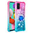 Custodia Silicone Cover Morbida Bling-Bling con Anello Supporto S02 per Samsung Galaxy A51 4G