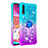 Custodia Silicone Cover Morbida Bling-Bling con Anello Supporto S02 per Samsung Galaxy A70
