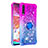 Custodia Silicone Cover Morbida Bling-Bling con Anello Supporto S02 per Samsung Galaxy A70