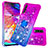 Custodia Silicone Cover Morbida Bling-Bling con Anello Supporto S02 per Samsung Galaxy A70S