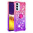Custodia Silicone Cover Morbida Bling-Bling con Anello Supporto S02 per Samsung Galaxy A82 5G