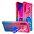 Custodia Silicone Cover Morbida Bling-Bling con Anello Supporto S02 per Samsung Galaxy A9s Rosa